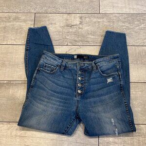 Kut From The Kloth Jeans Connie High Rise Fab Ab Ankle Skinny Button Fly Size 8